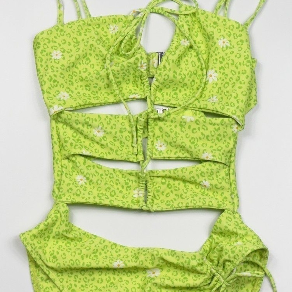 For Love and Lemons Leopard Daisy CutOut One Piece M - Picture 3 of 5